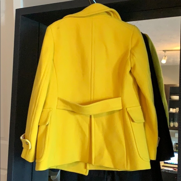 J Crew Majesty Pea Coat Golden Sun Size 2 - Picture 6 of 7